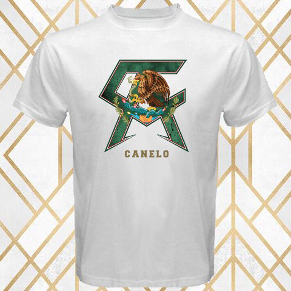 Áo thun nam màu trắng Logo Saul Alvarez Canelo
