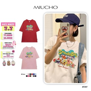 Áo thun nữ tay lỡ form rộng đẹp chất vải cotton mềm mại local brand Miucho AT297 in graphic