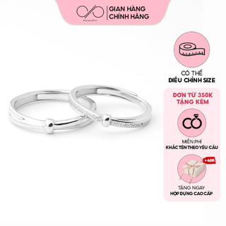 Nhẫn đôi bạc s925 dreamsilver love knot chỉnh được cỡ phong cách đơn giản thời thượng nd003