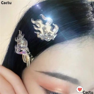 Kẹp Tóc Hình Rồng Bằng Acrylic Phối Kim Loại Kiểu Harajuku Thời Trang