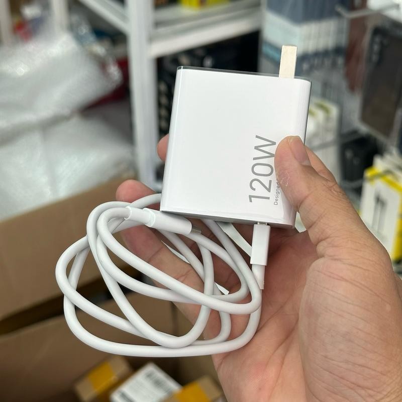 Bộ sạc siêu nhanh 120W MiTurbo cổng ra USB, Cáp 6A USB ra type C, Sạc nhanh 120W Max Phụ Kiện, BH  1