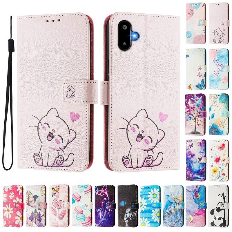 Dành Cho Samsung Galaxy Galaxy M06 M16 5G Ốp Lưng Họa Tiết Vẽ Dễ Thương Lật Ốp Lưng Điện Thoại Samsu