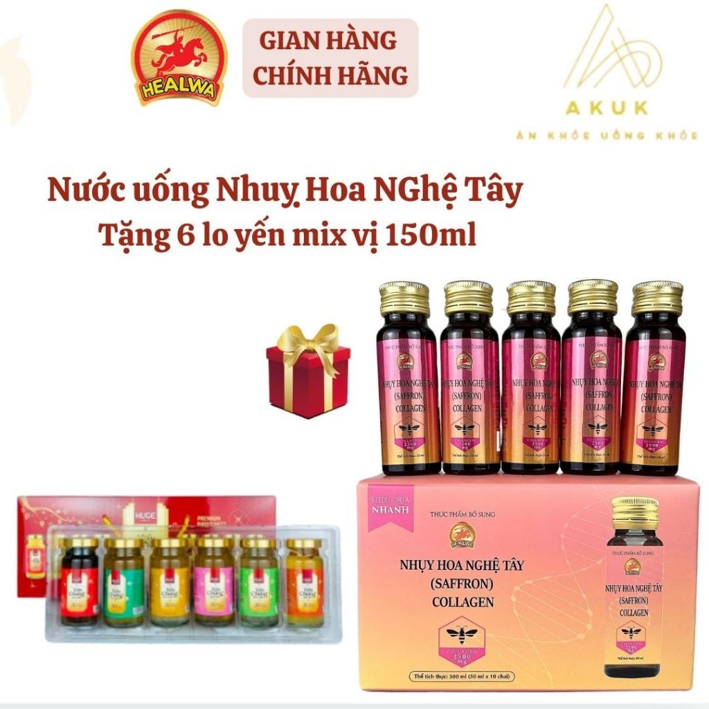 Nước uống Nhuỵ Hoa Nghệ Tây (Safron) kết hợp Collagen 2500mg cải thiện sức khoẻ và nâng cao sắc đẹp