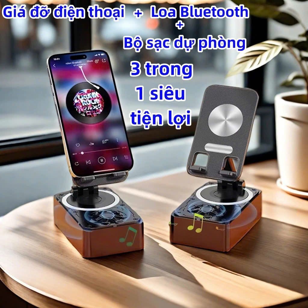 Loa Bluetooth K1 Loa 3 Trong 1 Tích Hợp Sạc Dự Phòng , Làm Loa Phát Nhạc, Giá Đỡ Điện Thoại Chống