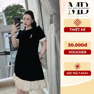 Váy Bầu Babydoll công sở siêu xinh đi tiệc dáng dài đẹp thời trang cao cấp