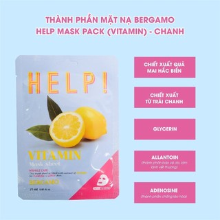 Mặt nạ dưỡng da Bergamo Help Mask Pack (Miếng)
