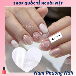 Túi 10 charm tim mini SIZE nhí, size bé đính móng tay