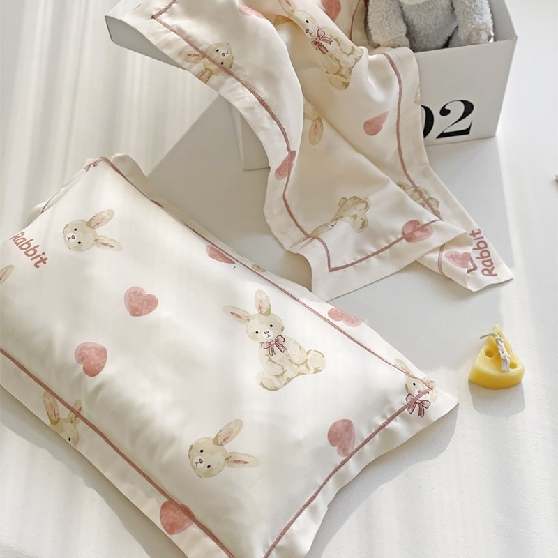 Tencel in hoạt hình cho trẻ em Vỏ gối Cảm ứng lạnh thường ngày và mịn màng Chất lượng cao Vỏ gối Tencel Vỏ gối lụa băng | BigBuy360 - bigbuy360.vn
