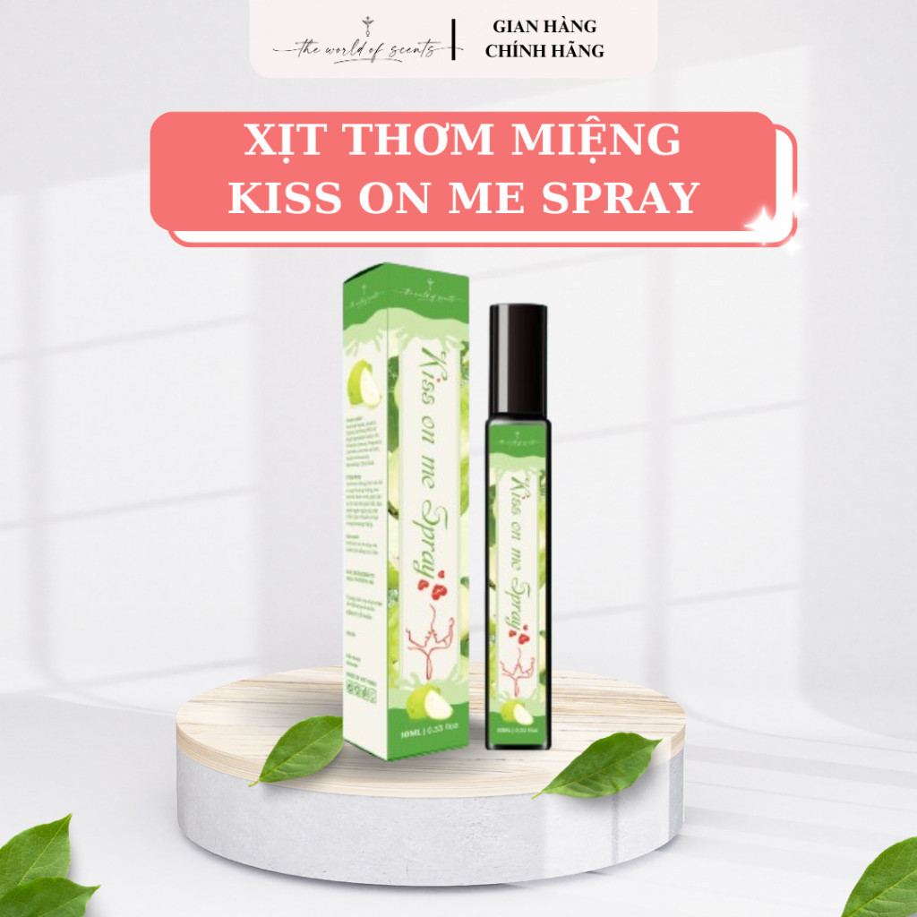 Xịt Thơm Miệng Nam Nữ Vị Ổi Đào Kiss On Me - Kissing Spray lọ 10ml