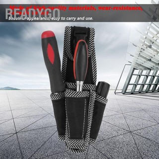 ReadyGo Có hàng sẵn Túi đựng dụng cụ thợ điện đa năng thắt lưng đai giữ màu đen