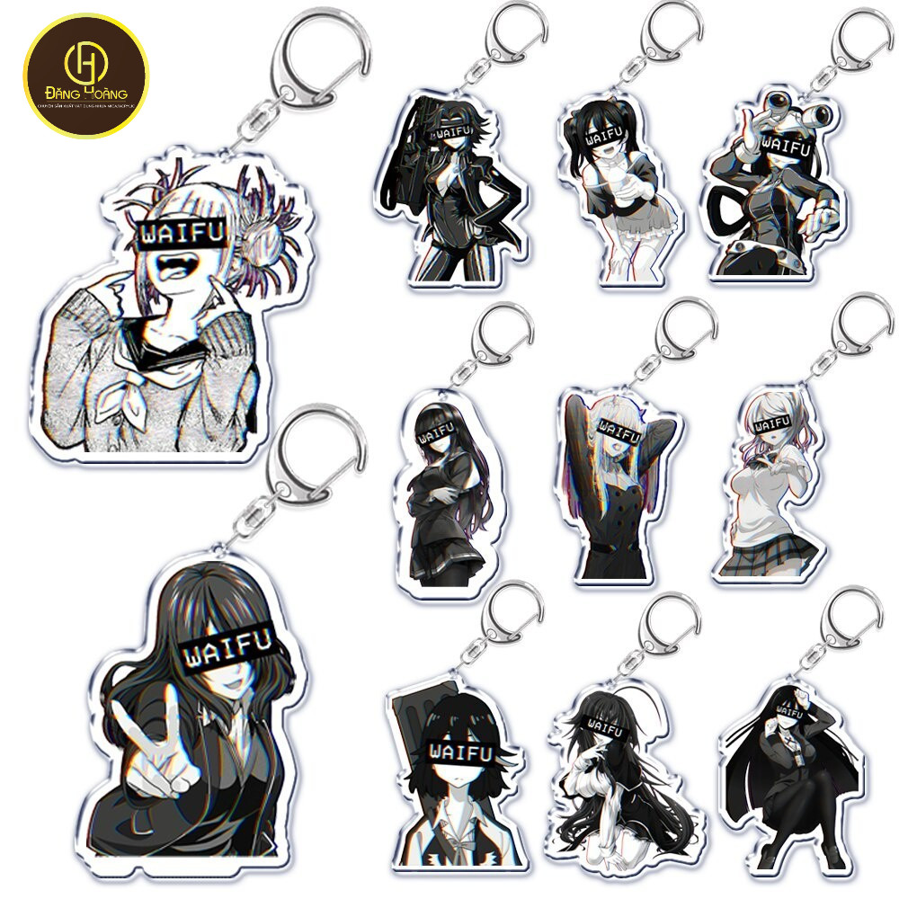 Móc khoá Kawaii Waifu Girls Acrylic Keychain for Accessories Bag Manga Anime Sexy Hentai phụ kiện tr