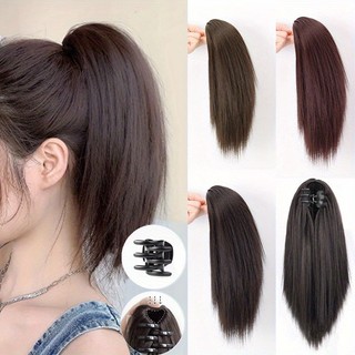 Móng vuốt ngắn Đuôi ngựa thẳng Phần mở rộng đuôi ngựa Kẹp tổng hợp trong phần mở rộng tóc Thanh lịch để sử dụng hàng ngày Phụ kiện tóc