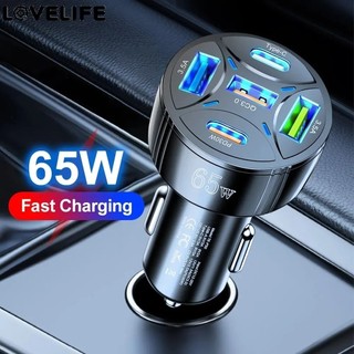  Bộ sạc ô tô 3USB + 2PD - Bộ chuyển đổi sạc điện thoại - Sạc nhanh QC3.0 PD30W - Bộ sạc ẩn Mini - Bộ chuyển đổi cổng USB Type-C - Dành cho ô tô, xe tải, SUV