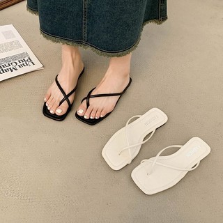 Dép xỏ ngón nữ màu trơn Dép đế mỏng đơn giản Dép xỏ ngón