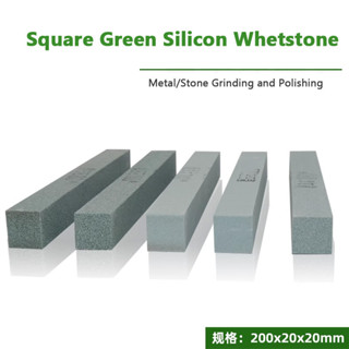 Vuông Màu Xanh silicon carbide Whetstone 20x20x200mm Kim Loại Ngọc Mã Não Đá Đánh Bóng Đá Đá Đá Mài Mài Cát Thanh 80 ~ 3000