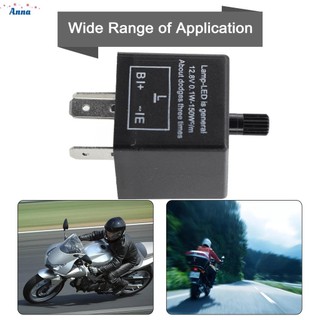 【Anna】3-Pin LED-Adjustable Motorcycle Flasher Relay Turn Signal Indicator Hyper Flash