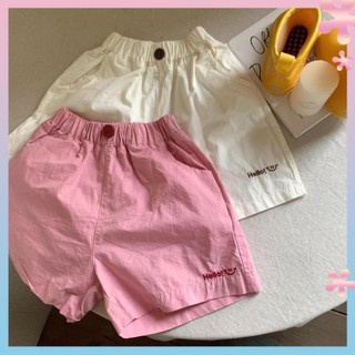 Quần Short Bé Gái Mùa Hè Phong Cách Mới Bé Gái Thêu Chữ Quần Short Trẻ Em Mùa Hè Năm Điểm Quần Trẻ Em Quần Nóng