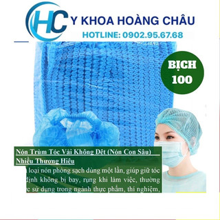 Nón trùm tóc vải không dệt nhiều thương hiệu | nón giấy y tế, bao trùm tóc
