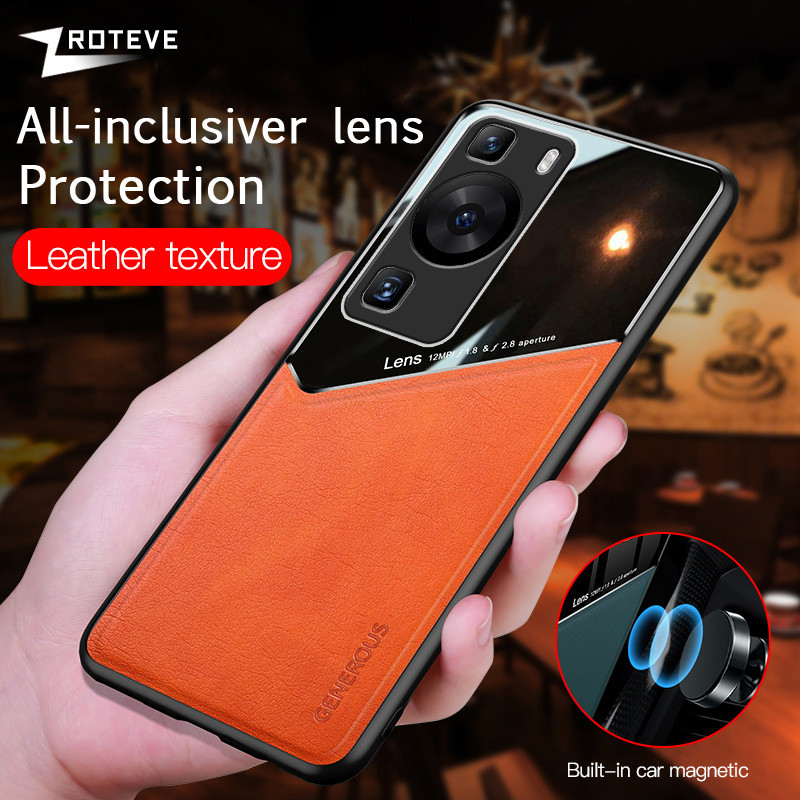 Ốp Lưng P60 Pro Họa Tiết Da Zroteve Khung Mềm PC Dành Cho Huawei P60 Pro P70 Pura 70 Ultra Pura70 P6