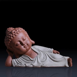 Tượng như lai niết bàn gốm tử sa- tượng phật adida nằm tịnh tâm trang trí decor không gian thanh tịnh