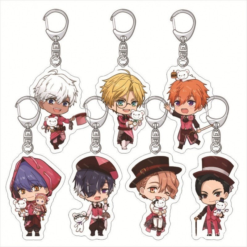 [Còn hàng] Obey Me Móc khóa Acrylic cùng phong cách Mặt dây chuyền cá nhân hóa ngoại vi Móc treo hai