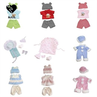 Sjjl 30cm váy búp bê, trang phục bộ đồ ngủ quần áo búp bê, phụ kiện búp bê váy áo len áo liền quần thường ngày phù hợp với quần áo búp bê bé đồ chơi diy