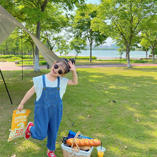 Quần Jean Quần Jean Phong Cách Phương Tây Thường Ngày Túi Lớn Phiên Bản Hàn Quốc Quần Áo Trẻ Em Trẻ Em Xuân Thu Hè Bé Gái Bé Gái Bé