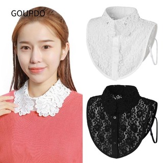 GOUPDO Cổ Giả, Khăn Cổ DIY Có Thể Tháo Rời Cổ Giả, Khăn Choàng Quấn Trang Trí Ren Khăn Choàng Quấn Nữ Bé Gái