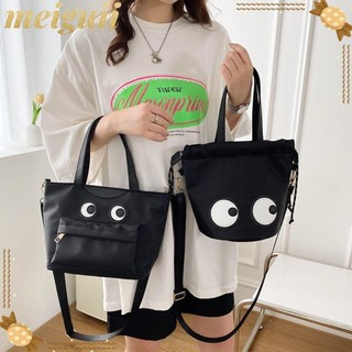 Túi đeo vai MEIGUII, Túi Tote mắt to dễ thương, Túi xô dung tích lớn bằng Nylon 2024 hoặc đi học công sở du lịch