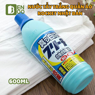 Nước tẩy trắng quần áo 600ml Rocket NHẬT BẢN Tẩy các vết bẩn, vết ố vàng, đồ ăn nhanh chóng và hiệu quả