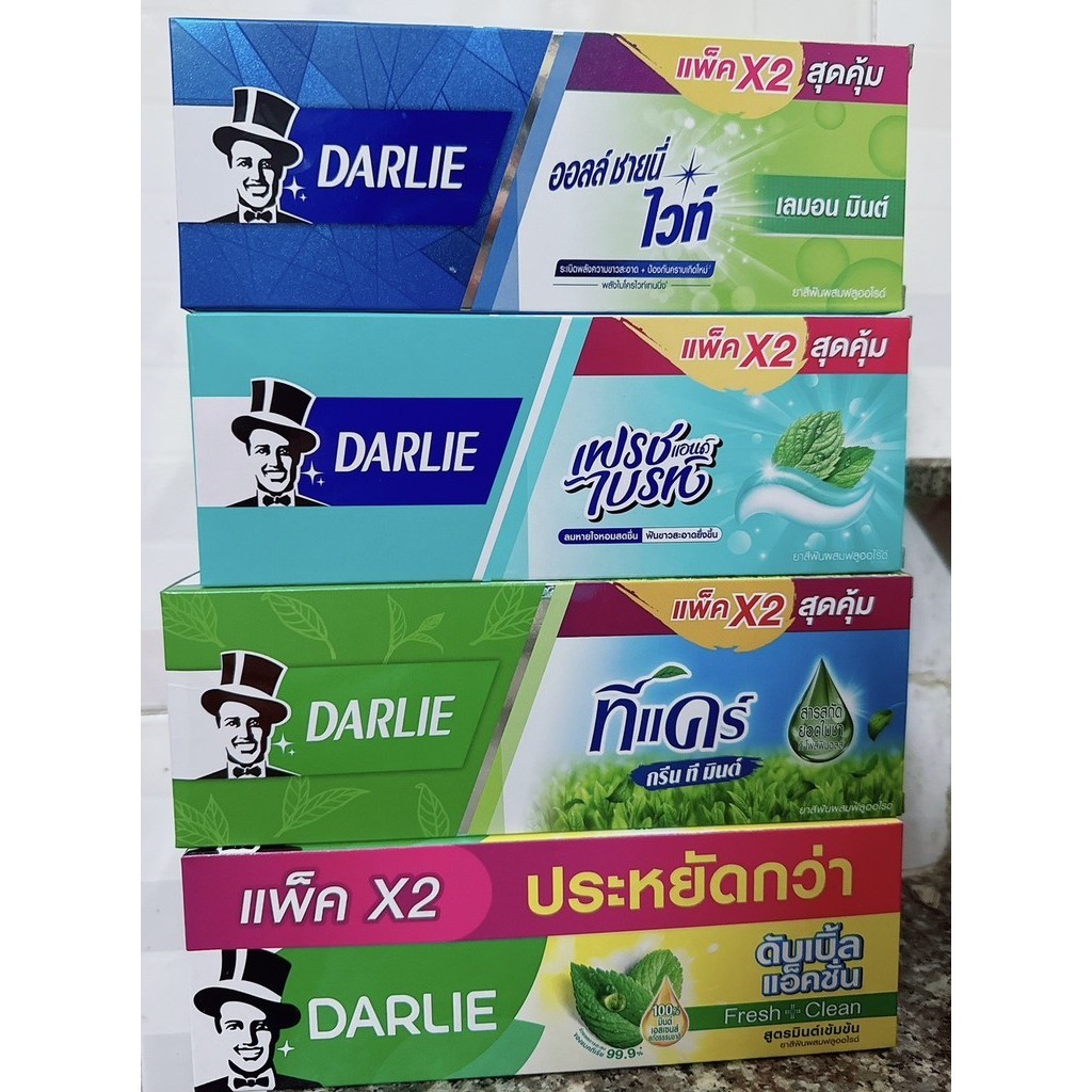 (HÀNG THÁI 140G-160G) KEM ĐÁNH RĂNG DARLIE HỘP 2 TÚYP