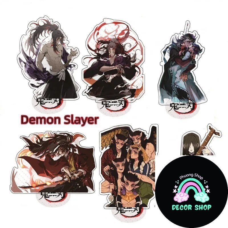 Mô hình Standee Anime Demon Slayer Yoriichi Tanjirou Nezuko Zenitsu Inosuke 6x Phụ kiện trang trí để