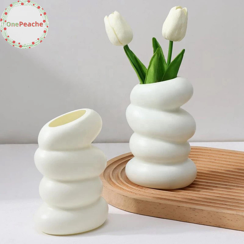 Onepeache Nhựa Xoắn Ốc Bình Bắc Âu Sáng Tạo Hoa Sắp Xếp Hộp Đựng Cho Nhà Bếp Khách Phòng Ngủ Trang Trí Nhà Cửa Trang Trí VN