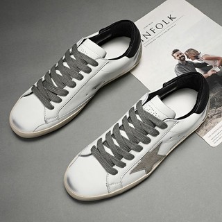 Golden Goose Giày thể thao nam nữ ngỗng vàng Influencer Giày bẩn nam nữ Giày thể thao Ngôi sao nhỏ Bẩn Giày đau khổ Retro Da thật Cặp đôi Giày trắng