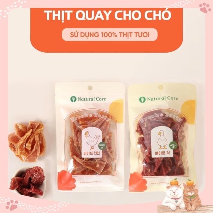 Thịt Quay Cho Chó vị Gà/Vịt 70g Natural Core