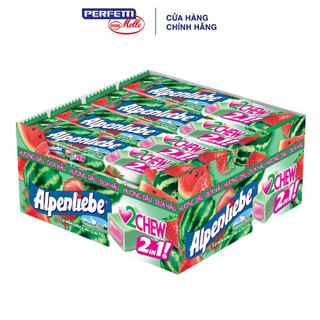 Kẹo Mềm Alpenliebe 2Chew hương Dâu - Dưa Hấu Hộp 16 thỏi