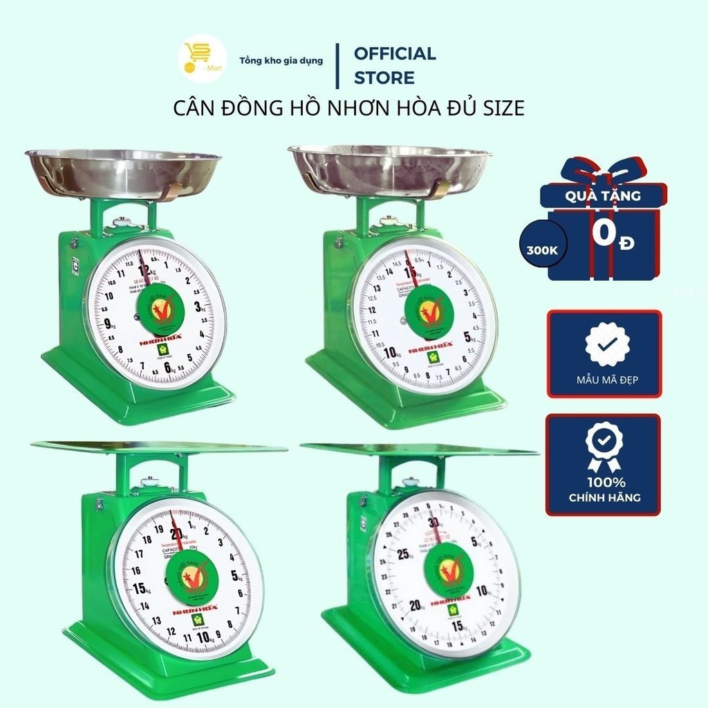 Cân Đồng Hồ Nhơn Hòa Đủ Size 12Kg -> 60Kg Cân Sắt Nhơn Hòa Chính Hãng Cao Cấp MTA-MART