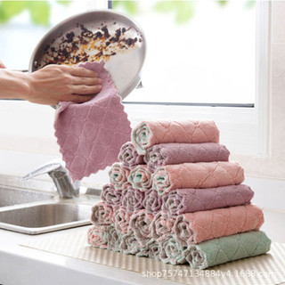 Khăn lau bếp, khăn lau tay nhà bếp siêu mềm thấm hút cực tốt, khăn lau đa năng microfiber, khăn lau tay 2 mặt