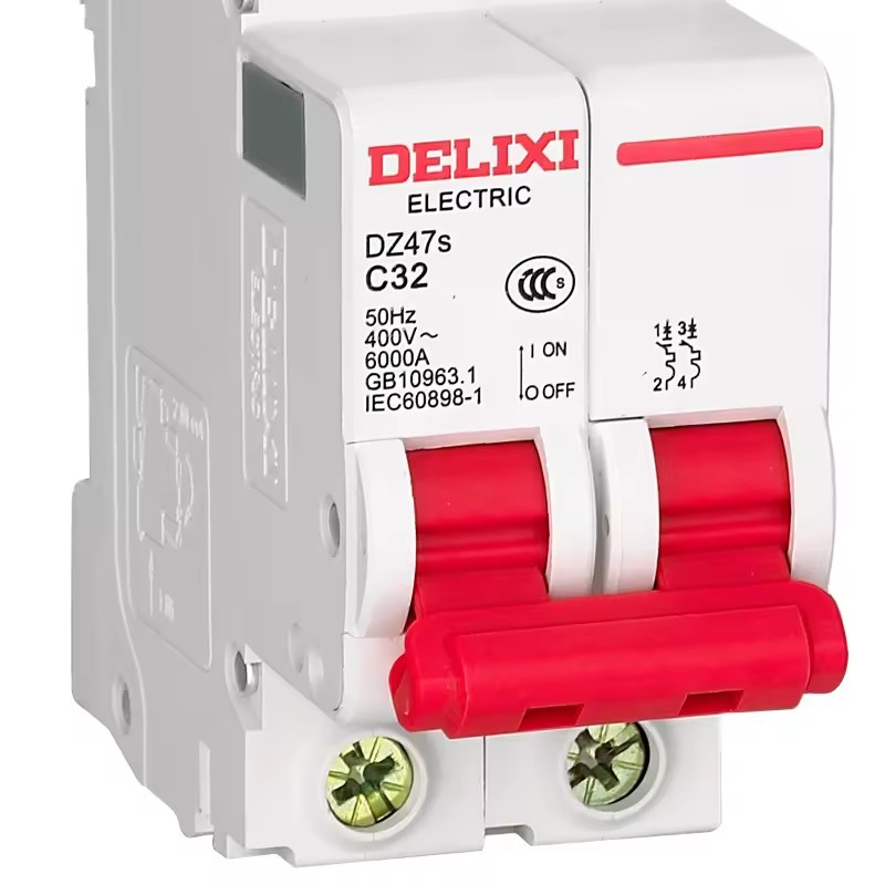 DZ47s Delisi Air Switch có bảo vệ rò rỉ 32a Điện ba pha Air Open Main Open 2P63a Bảo vệ rò rỉ Mạch m