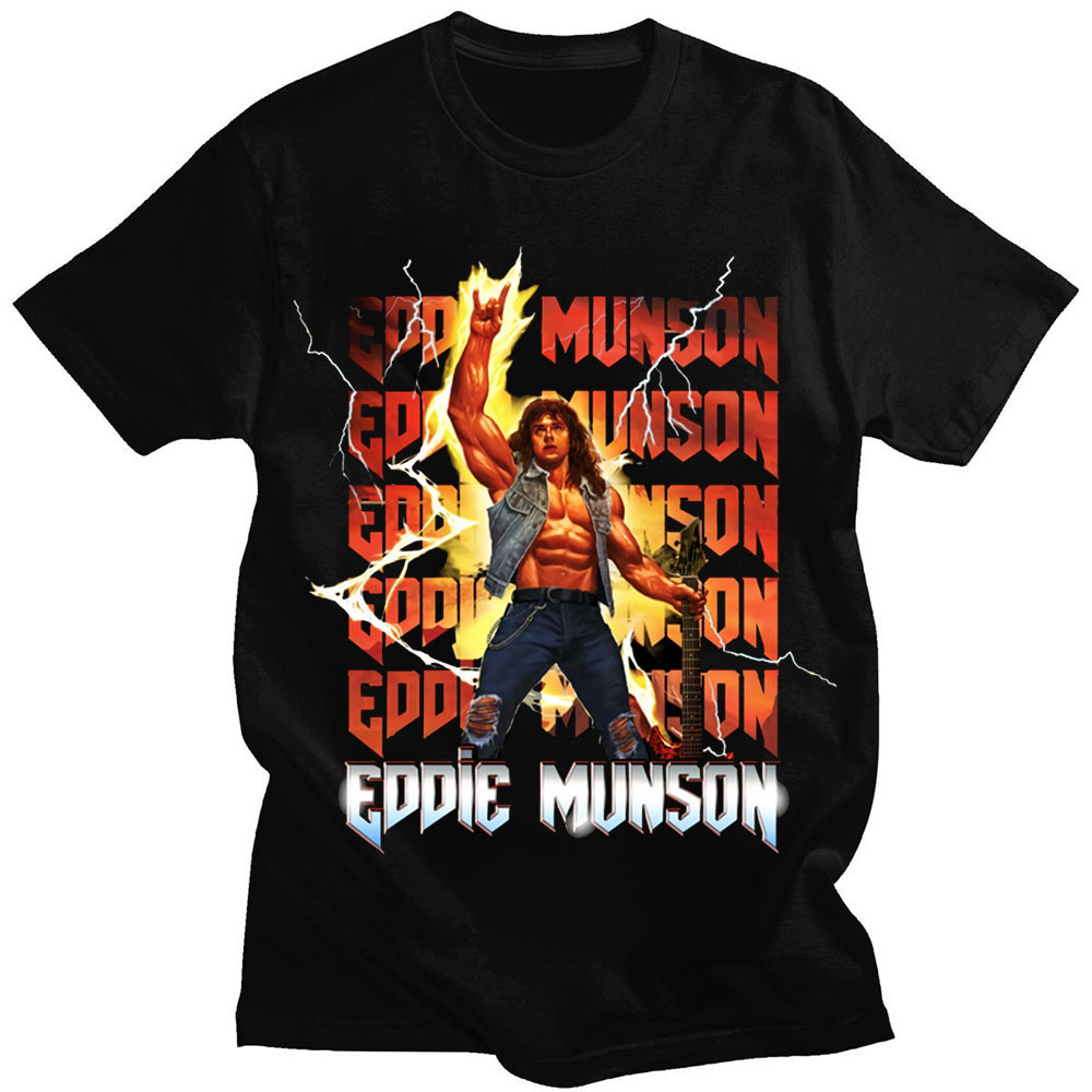Áo Eddie Munson Stranger Things 4 - Oversize Style Vintage, Thích Hợp Dạo Phố