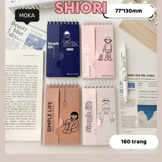 Sổ Tay 160 Trang MOKA SIMPLE LIFE Basic Sổ Lò Xo Học Từ Vựng Mini