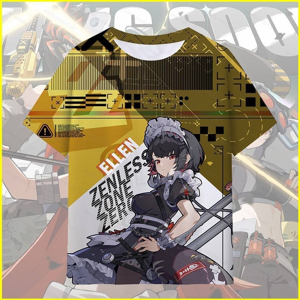 Bx Zenless Zone Zero Anby Demara Nicole Demara Cosplay vải 3D mùa hè Áo thun Anime tay ngắn hàng đầu