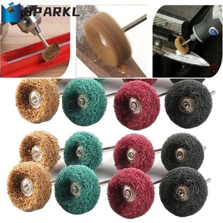 Sparkl 10 Chiếc Bánh Xe Đánh Bóng, Tẩy Rỉ Nylon Khoan Mài Mòn Bàn Chải, Mini 2.35 Mm Chân Lông Sợi Mài Đầu Mài Phụ Kiện Máy Mài