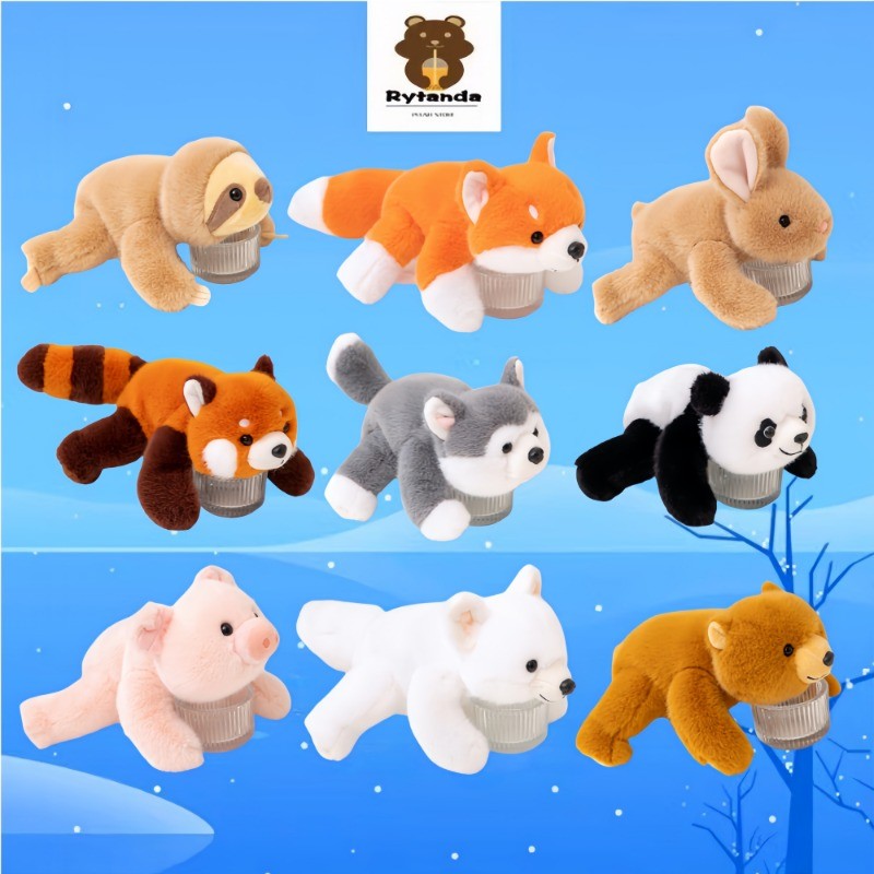 Kawaii Động Vật Sang Trọng Đồ Chơi Thỏ Dễ Thương Husky Plushie Búp Bê Vui Nhộn Raccoon Sloth Đồ Chơi