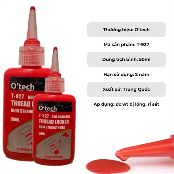 T-927 Keo khóa ren (50ml) O’tech Thread Locker