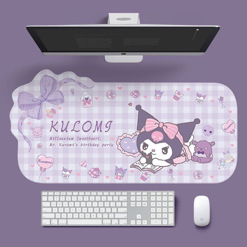 Kuromi Mouse Pad Anime Gaming Mouse Pad Chống trượt Dày Seaming Trò chơi Bàn Pad Bàn phím Pad