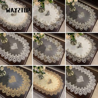 Way2top Trà Bàn, Dacron Châu Âu Bàn Ăn Á Quân, Retro Thêu Hình Bầu Dục Khăn Trải Bàn Nhà