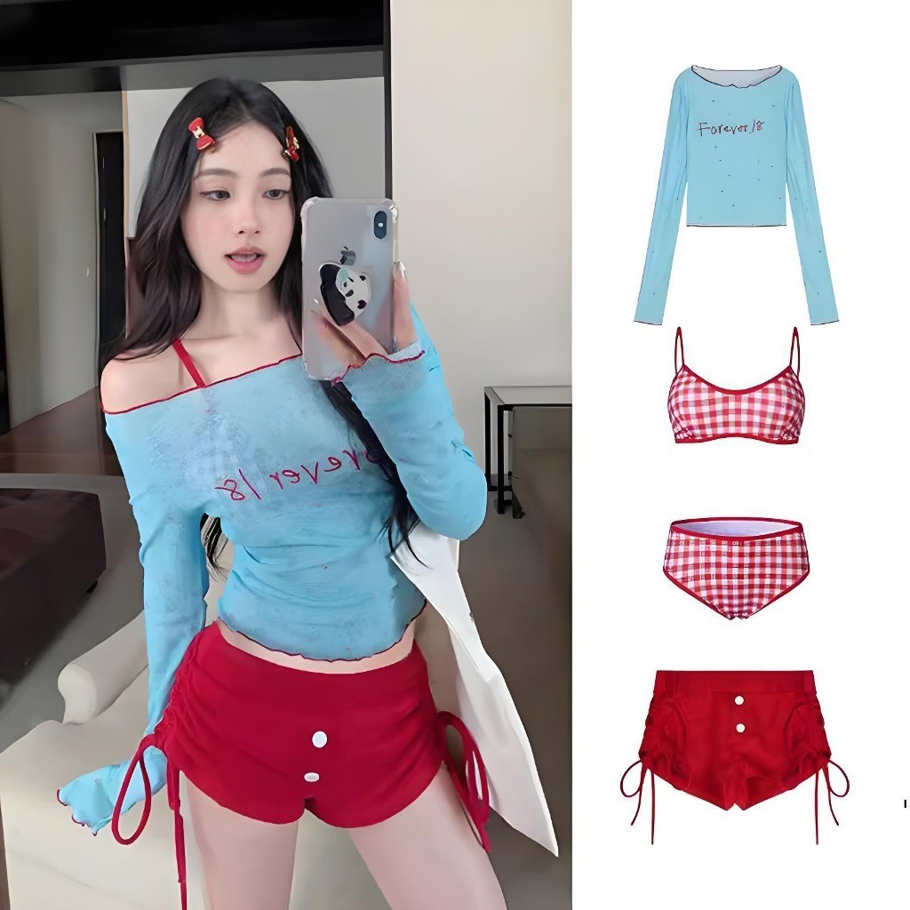 RICH-THEY Bộ Đồ Bơi Bikini Thời Trang Gợi Cảm Mùa Hè Mới Cho Nữ, Đồ Bơi Bốn Mảnh-V358 | BigBuy360 - bigbuy360.vn