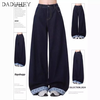 DaDuHey New American Style Ins High Street Hip Hop Jeans Niche High Waist Loose Wide Leg Pants plus Size Trousers