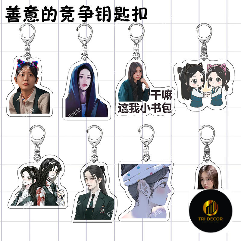 Friendly Rivalry Lee Hyeri Chung Su bin Kang Hye Won Jaeseulgi YoungJae Móc khóa acrylic trong suốt 